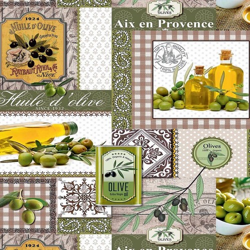 Tela cerata tovaglia olive - tela,