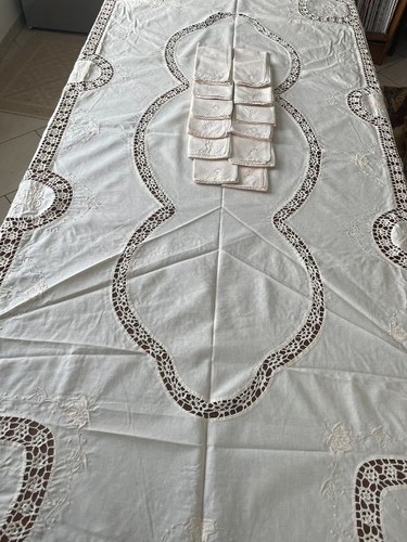 Tovaglia vintage cotone beige