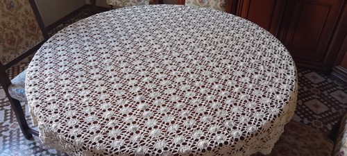 Tovaglia rotonda uncinetto - tovaglia,